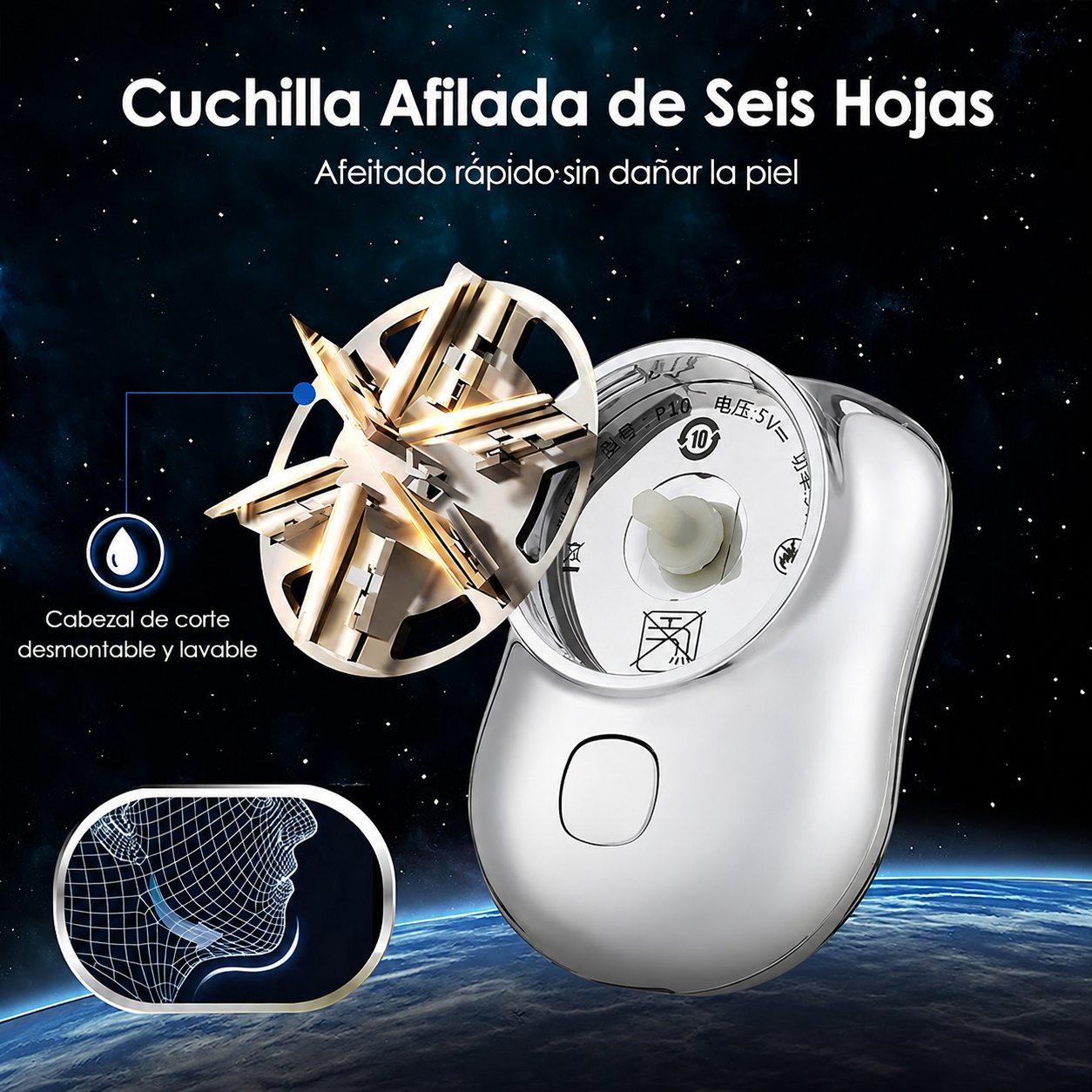 Mini afeitadora Portatil PocketShave Pro™